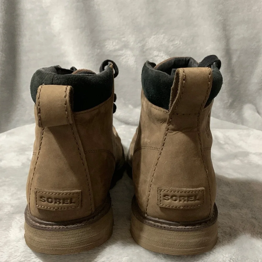 Sorel Madson ll Boots Men's Brown Waterproof Leather Moc‎ Toe Ankle Casual